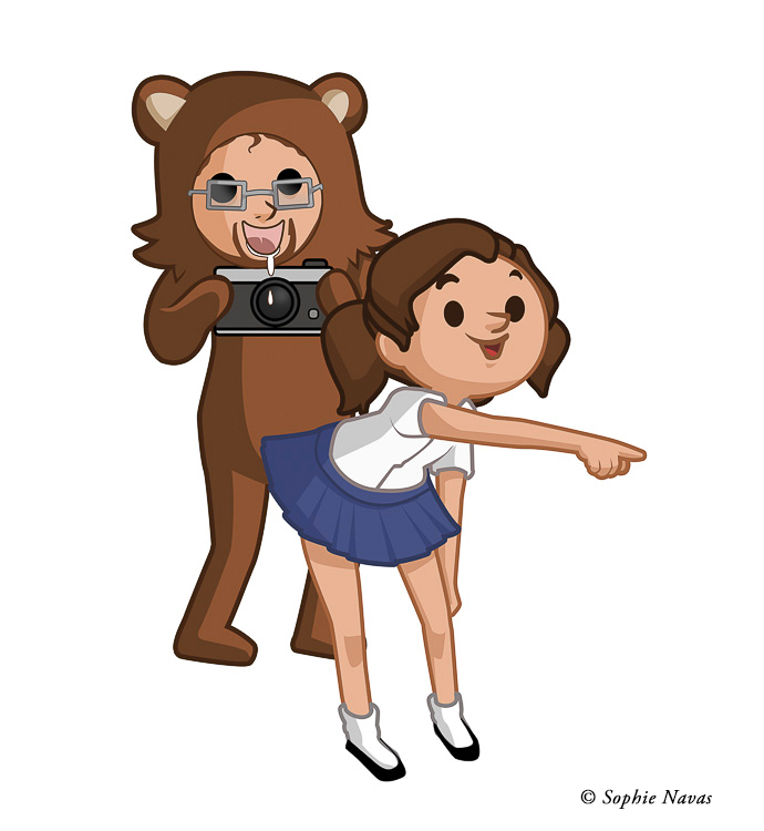 Caricature d'un photographe en pedobear