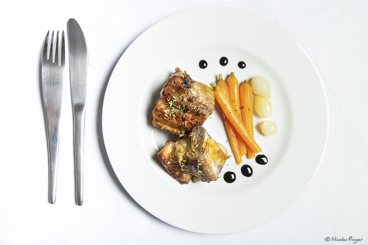 Photographie culinaire de veau