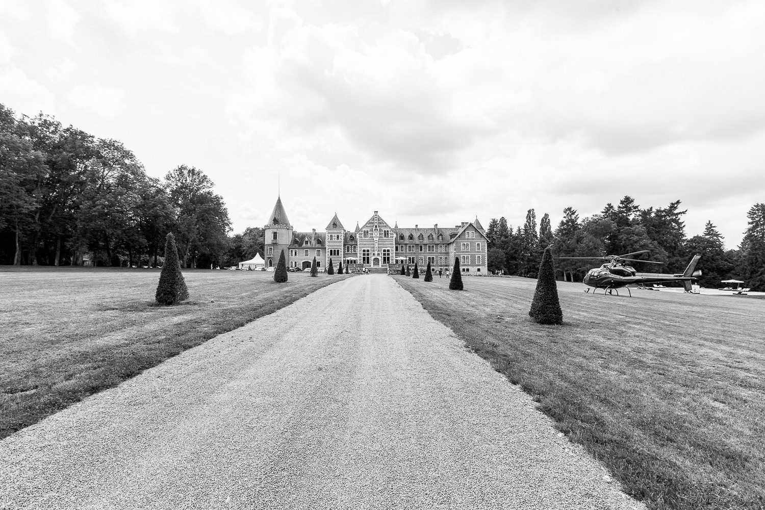 Château où se déroule à réception de mariage