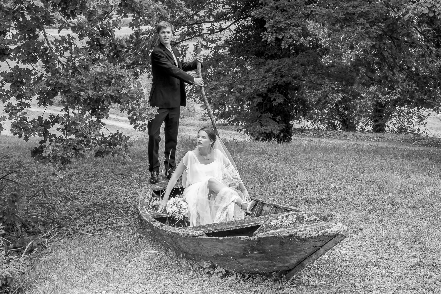 Les mariés en bateau