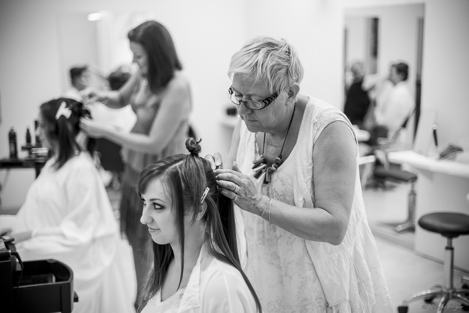 Une coiffure pour la mariée