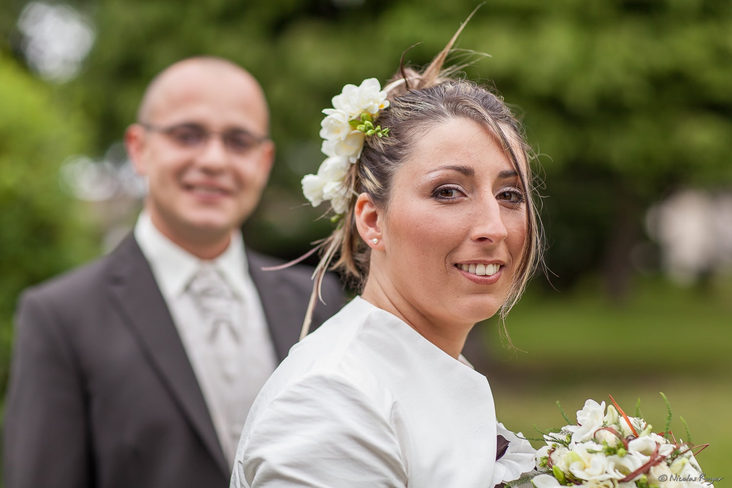 Sourire de la mariée