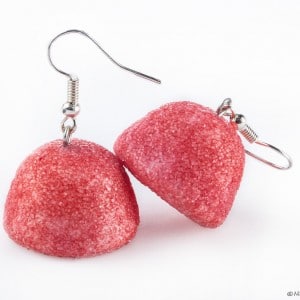 Paire de boucles d'oreilles Fraises Tagada