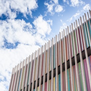 Photographie d'un détail de la cité internationale de la tapisserie