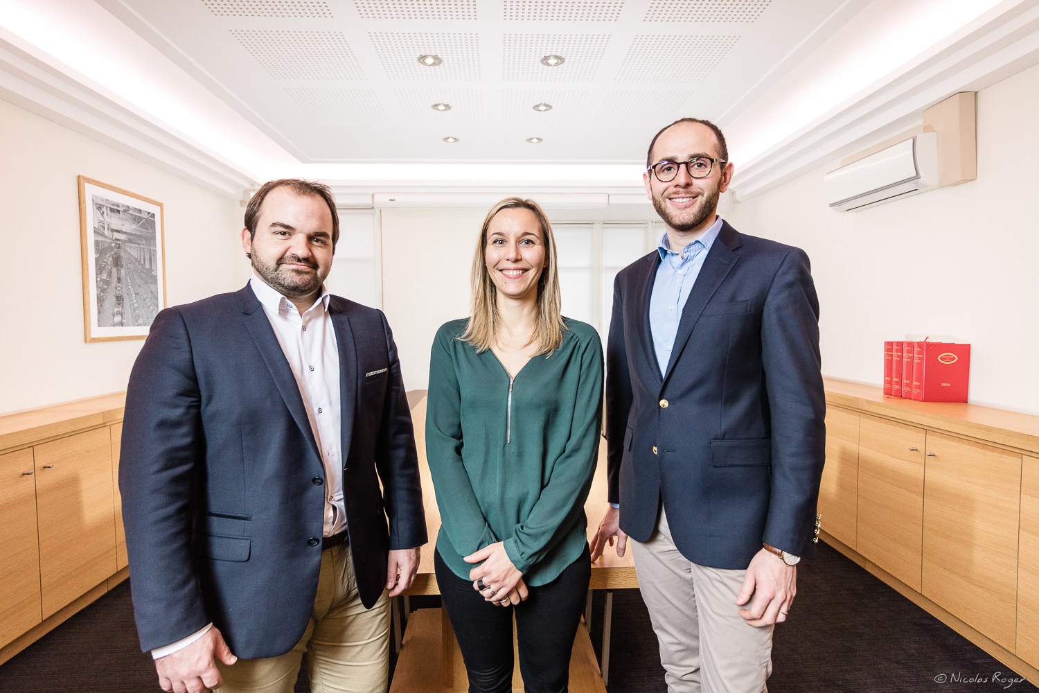 Photographie corporate de trois personnes en Auvergne.