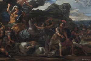 Détail d'un tableau ancien