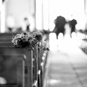 L'église et le bouquet