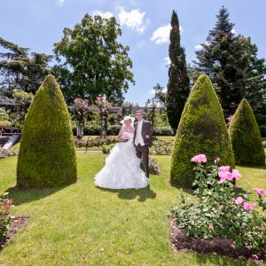 Photographie des mariés au Jardin Lecoq